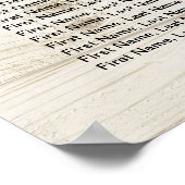 Waterverf van de weduwenkaart Roze bloemen Hout Poster (Hoek)