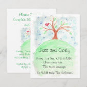 Waterverf van de weduwenkast van een paar kaart (Voorkant / Achterkant)