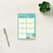 Waterverf van de weekrooster zomerpapaverkuil post-it® notes (Kantoor)