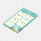 Waterverf van de weekrooster zomerpapaverkuil post-it® notes (Schuin)