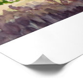 WATERVERF VAN DE WEG VAN HET LAND OP CANVAS POSTER (Hoek)