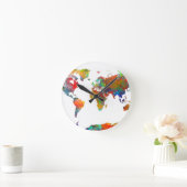 waterverf van de wereldkaart 18 ronde klok (Huis)