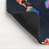 waterverf van de wereldkaart 21 muismat (Hoek)