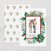 Waterverf van de winter voor botanische producten  aankondiging (Voorkant / Achterkant)