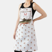 Waterverf van de witte forel voor de visserij op v schort (Insitu)