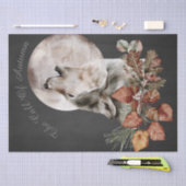 Waterverf van de Wolf " de herfst " Tissuepapier (Craft)