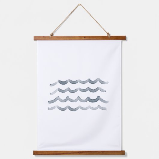 Waterverf van de zeemacht met het strand hangend wandkleed (Voorkant)