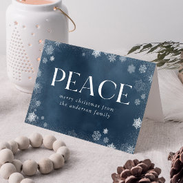 Waterverf van de zeemacht van de Frosted Peace, ni Feestdagen Kaart