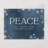 Waterverf van de zeemacht van de Frosted Peace, ni Feestdagenkaart (Voorkant)