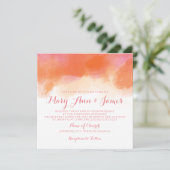 Waterverf van de zomerweddenschap Blush Pink Coral Kaart (Staand voorkant)