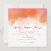 Waterverf van de zomerweddenschap Blush Pink Coral Kaart (Voorkant)