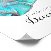 Waterverf van december Birthstone Turquoise | POST Poster (Hoek)