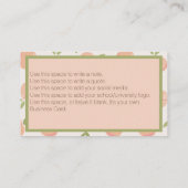 Waterverf van docent Peach Patroon Visitekaartje (Achterkant)