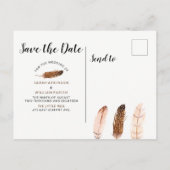 Waterverf van doezelaar Het Briefkaart Datum opsla (Achterkant)