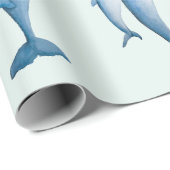 Waterverf van dolfijnen cadeaupapier (Rol Hoek)
