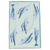 Waterverf van dolfijnen medium cadeauzakje (Voorkant)