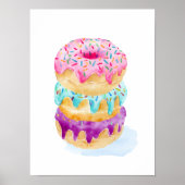 Waterverf van donuts poster (Voorkant)