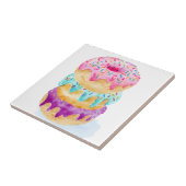 Waterverf van donuts tegeltje (Zijkant)