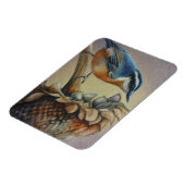 Waterverf van dopvruchten en zonnebloempitten magneet (Linkerzijde)