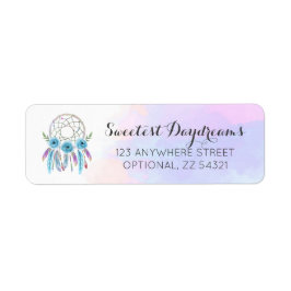 Waterverf van Dreamweaver Boho Chic Return-adres Etiket
