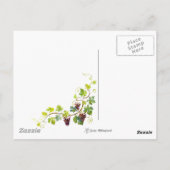 Waterverf van druiven. Art briefkaart (Achterkant)