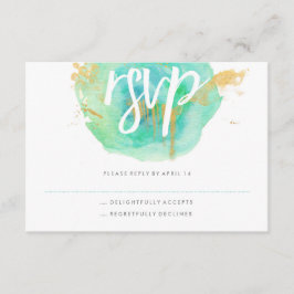 Waterverf van edele RSVP-kaart RSVP Kaartje
