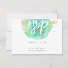 Waterverf van edele RSVP-kaart RSVP Kaartje