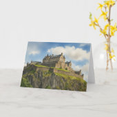 Waterverf van Edinburgh Castle Scotland Kaart (Gele Bloem)