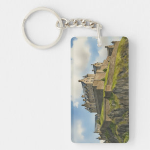 Waterverf van Edinburgh Castle Scotland Sleutelhanger