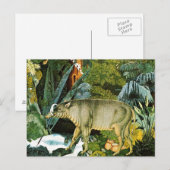 Waterverf van een Babirusa Wild Pig Briefkaart (Voorkant / Achterkant)