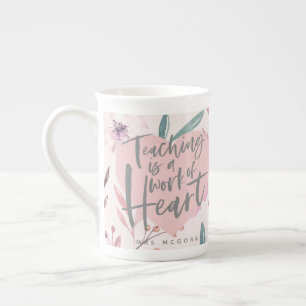 Waterverf van een cadeautje voor leerkrachten, mok