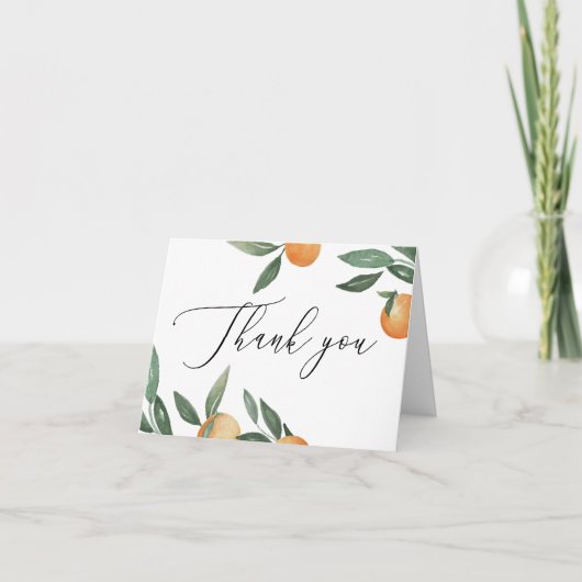 Waterverf van een tuinbruiloft of -verjaardag bedankkaart (Voorkant)