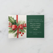 Waterverf van een Vrouwen Decoreren Kerstmis Kaart (Binnen)