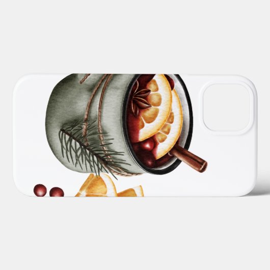 waterverf van een winterglühwein Case-Mate iPhone case (Achterkant (horizontaal))