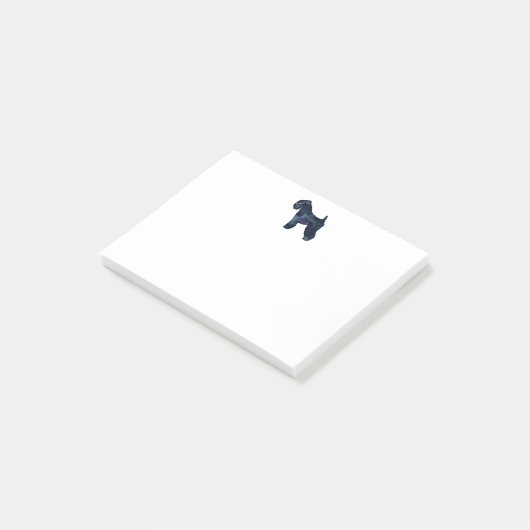 Waterverf van een zachte beklede wielbolling post-it® notes (Schuin)