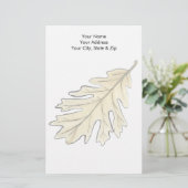 Waterverf van eikel briefpapier (Staand voorkant)