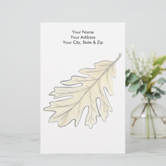 Waterverf van eikel briefpapier (Staand voorkant)