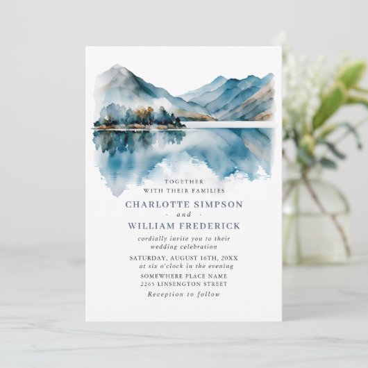 Waterverf van Elegant Kaart (Staand voorkant)