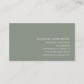 Waterverf van Elegant Pink Floral en Greenery Visitekaartje (Achterkant)