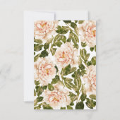 Waterverf van Elegant Roos Romance Wedding RSVP-ka RSVP Kaartje (Achterkant)