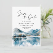 Waterverf van Elegant Save The Date (Staand voorkant)