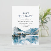 Waterverf van Elegant Save The Date (Staand voorkant)