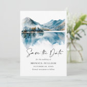 Waterverf van Elegant Save The Date (Staand voorkant)