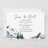Waterverf van Elegant Save The Date (Achterkant)