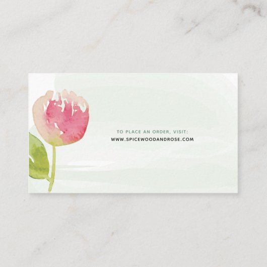 Waterverf van etherische oliën visitekaartje (Achterkant)