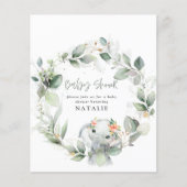 waterverf van eucalyptus - baby shower (Voorkant)