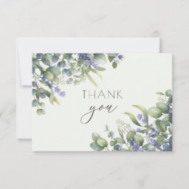 Waterverf van Eucalyptus Floral Weddenschap Foto Bedankkaart