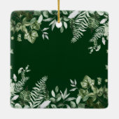 Waterverf van familiecabine Ivy Sage Ferns Green Keramisch Ornament (Achterkant)