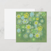 Waterverf van Floral Abstract zout Feestdagenkaart (Voorkant / Achterkant)