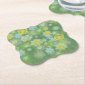 Waterverf van Floral Abstract zout Kartonnen Onderzetters (Gekanteld)